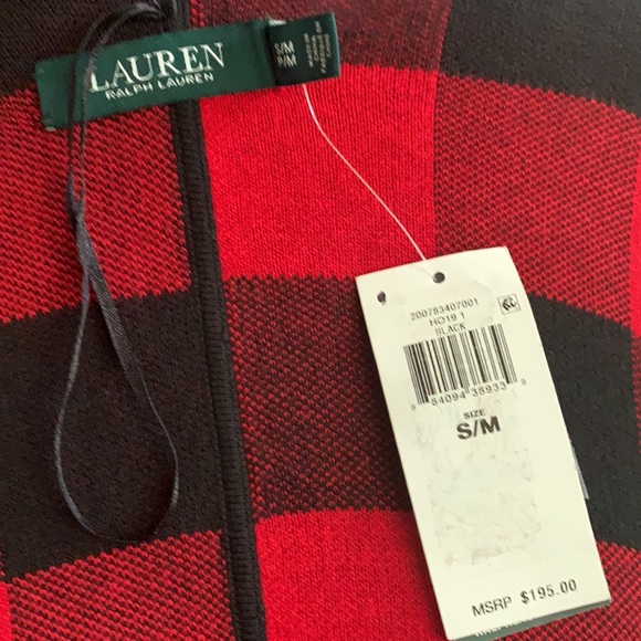 Lauren Buffalo Check Poncho Sweater - Picture 7 of 10